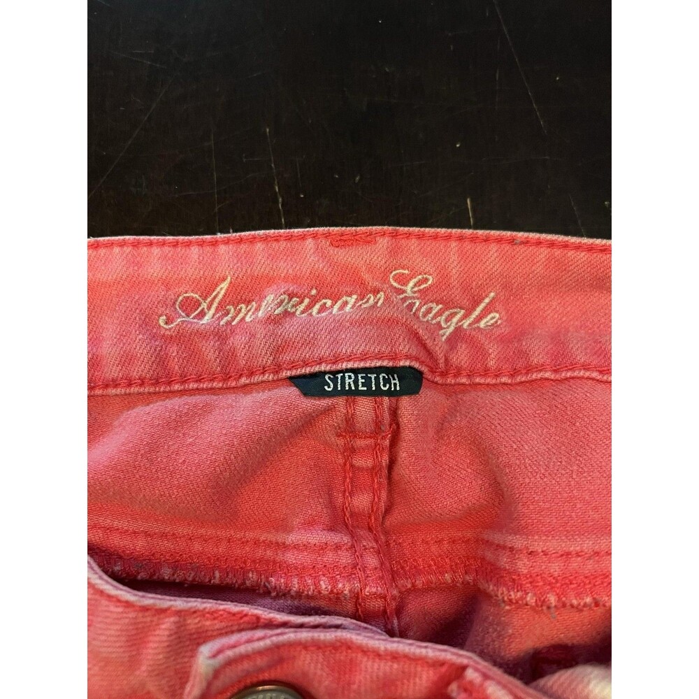 American Eagle Shorts Womens 6 Pink Tie Dye Cut Off Frayed Hem Stretch Denim - Picture 3 of 5